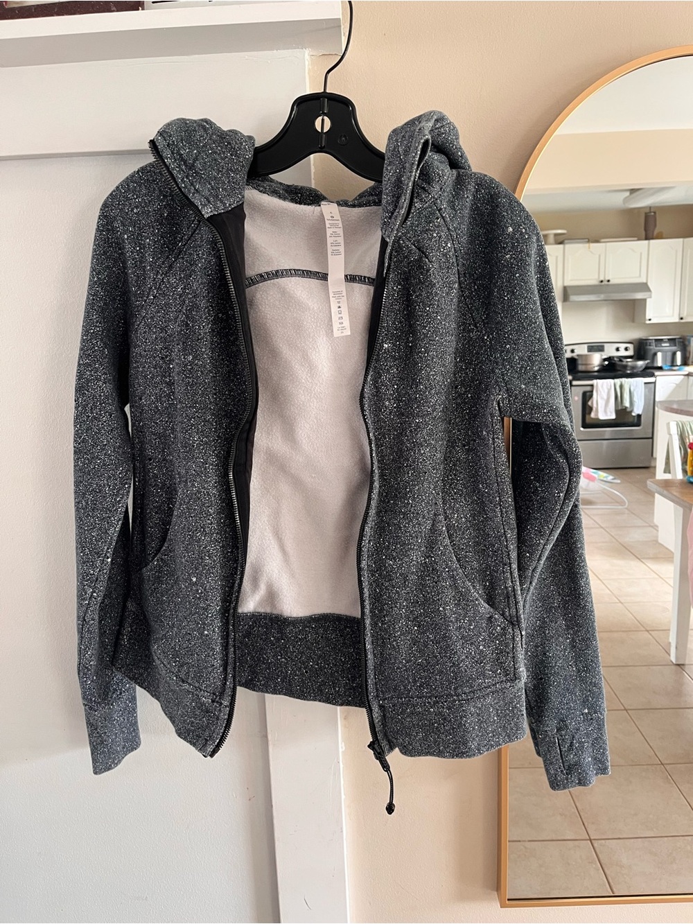 lululemon athletica Heathered Black Full-Zip Hoodie